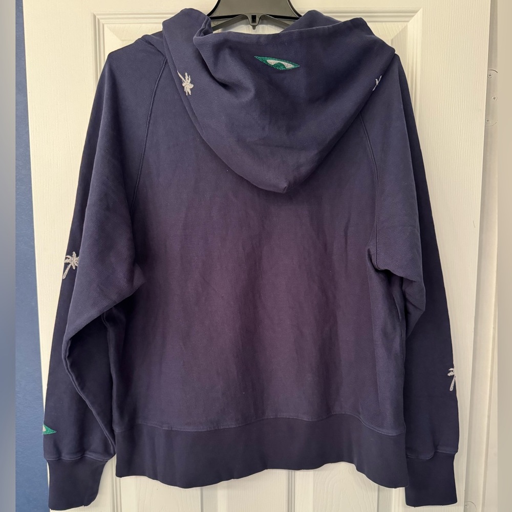 Sandrine Rose French Worker Hoodie Women’s Navy Blue Cotton Size XS - Picture 3 of 9